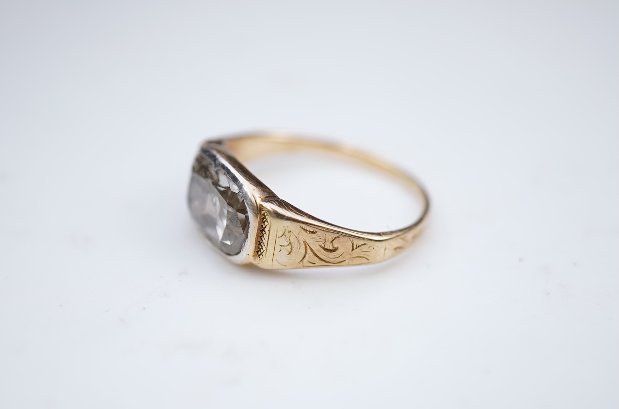 A rare Georgian/early Victorian diamond ring, first half 19th century